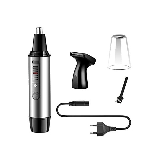 FURLOU Tondeuse à poils de nez, nettoyeur doreilles rechargeable en métal for le nettoyage et lépilation de léquipement du