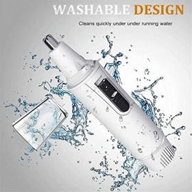 CAFFIA Electronic Nasing Eaue Hoil Trimm for les hommes femmes, garniture indolore, résistante à leau, à batterie, noir