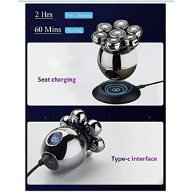 Rasoir électrique pour homme, rasoir électrique 5 en 1 pour homme chauve - Rasoir à tête rotative