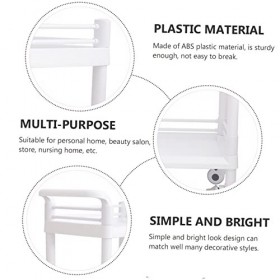 minkissy 1 Pc Chariot De Salon De Beauté Dessertes Chariot De Maison De Retraite Petit Chariot De Rangement Plastique Abs Bla