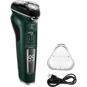 LEONYS Rasoirs électriques for Hommes Chauves, Puissant Rasoir électrique sans Fil LCD avec Base de Chargeur, Rasoir électriq