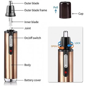 DENURA Tondeuse à Sourcils et faciaux de Visage indolore for Hommes Femmes, USB Toiletteur électrique exploité