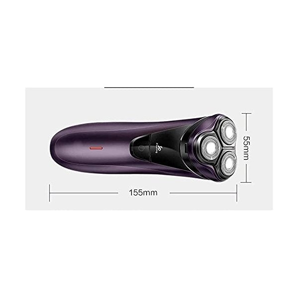 GATASE Rasoir électrique, Rasoir for Hommes, Rasage Rotatif Masculin Conception détachable, USB Mise en Charge, LED Indicateu