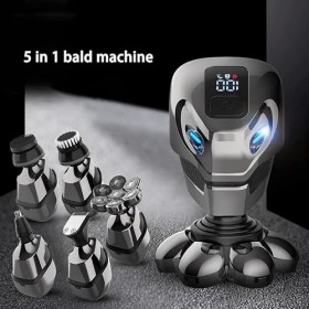 Rasoir électrique 5 en 1 multifonction pour homme, tondeuse 7D flottante pour le visage, le nez, les cheveux, la machine à ra
