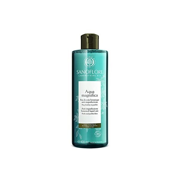 Sanoflore – Aqua Magnifica Eau de Soin Botanique Anti-imperfections BIO 400 ml + Recharge 400 ml Lotions Toniques