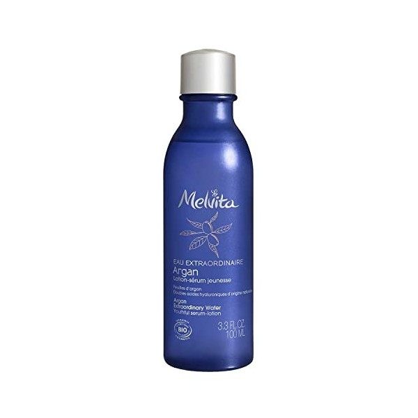 Melvita Lotion Hydratante Repulpante Anti-âge Sérum Eau Extraordinaire dArgan Bio/Acide Hyaluronique Naturel, 100 ml, 1 Unit