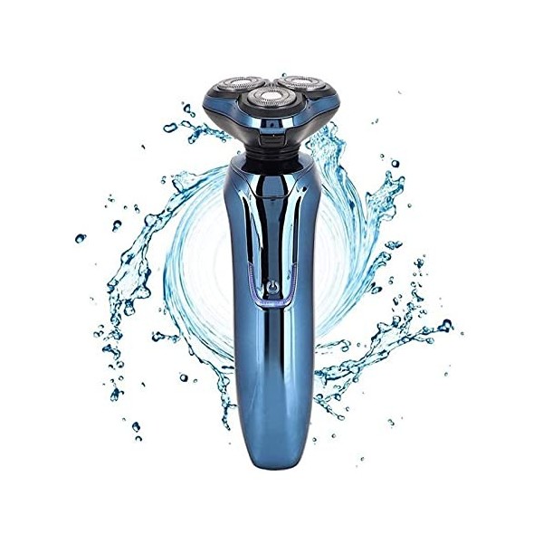 LIIAV Shavers électriques pour hommes, rasoir électrique pour hommes, homme étanche humide sec deau rotative USB rechargeabl