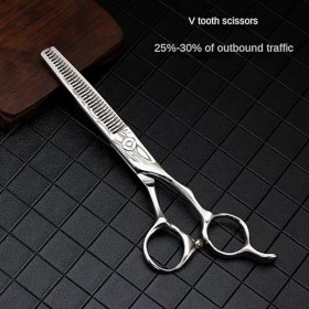 ciseaux de coiffeur Ciseaux De Coupe De Cheveux, 5PCS 6 Pouces Professionnel Japon 440c Acier Motif Damas Ciseaux De Cheveux 