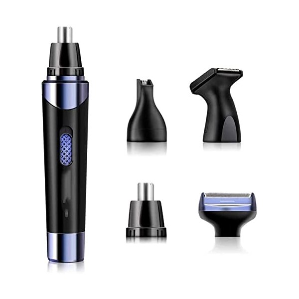 CAFFIA Clipper de tondeuse de cheveux de loreille et de nez for hommes femmes, 4 sur 1 USB Trimage à sourcils électriques pr