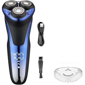 LEONYS Rasoirs électriques for Hommes Chauves, Rasoir électrique Professionnel, Tondeuse à Barbe étanche, Rasage Flottant Rot