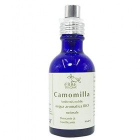 Eau aromatique bio camomille romaine - Hydrolate DRENANT, LENITIVO, CALMANTE - Pur concentré de Nature - Herbes Toscane 50 m