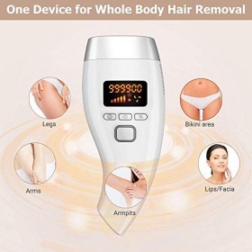 ADITAM IPL Appareil dépilation avec Refroidissement, Lofamy 999 900 flashs Épilation au Laser pour Femmes Hommes Épilateur P