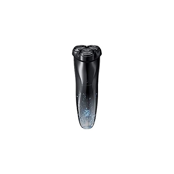 Rasoir, rasoir électrique for hommes humides et secs, rasoir rotatif sans fil imperméable IPX7, tête de lame flottante 3D, ra