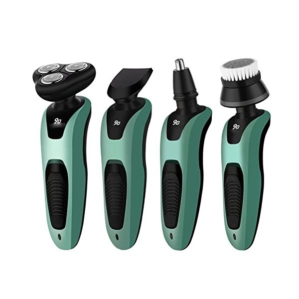 FURLOU Rasoir électrique, rasoir électrique for hommes Tondeuse à barbe électrique Triad Multi-Function USB Rechargeable Tond