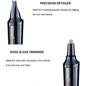 CAFFIA Professionnel de coupe-poils doreille et de nez professionnel USB Trim de nez rechargeable for les hommes et les femm