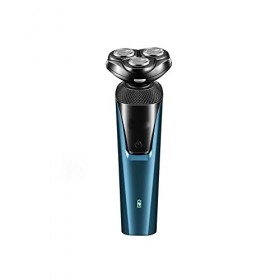 XENITE Rasoir électrique, rasoir électrique for hommes 3 en 1 rasoir à barbe sec humide étanche 3 têtes lame rotative USB rec