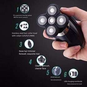 NCRD Électrique Shavers pour Hommes, 4 Hommes In1 Mens Razor, Robinet Rotary Rotary Rotary Rotary, Portable Facial Shaver Tra