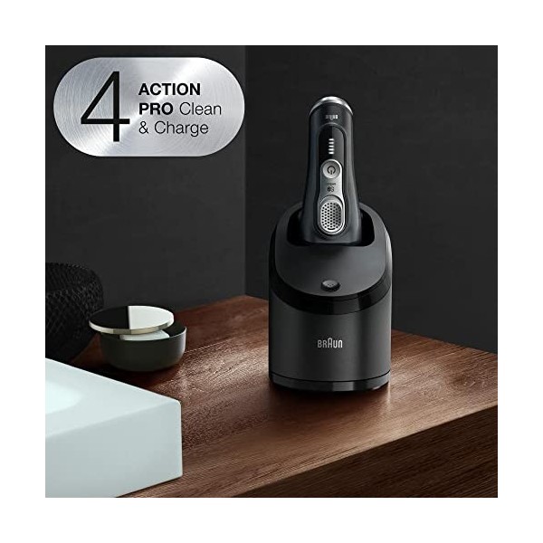 Braun Series 9 9360cc Nieuwste Generatie Elektrisch Scheerapparaat, Clean&Charge-station, Noir