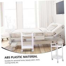 Beaupretty 1 Pc Chariot De Salon De Beauté Dessertes Petit Chariot Polyvalent Chariot Instrumental Chariot Double Couche Char