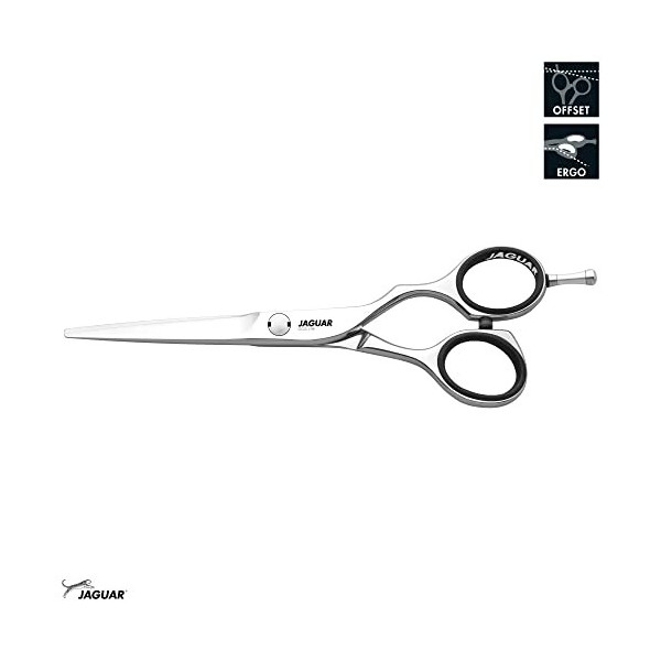 JAGUAR Ciseaux à cheveux DIAMOND E 6.5" | Ciseaux de coiffeur en design offset | polis | Fabriqués en Allemagne