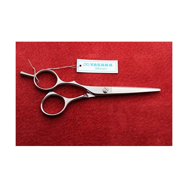 Yasaka ATS314 Ciseaux à cheveux gauchers Taille 12,7 cm Cobalt vis à plat 