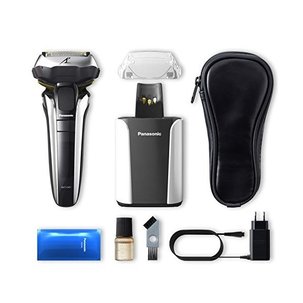 Panasonic - Personalcare ES-LV9Q-S803 | Rasoir 5 Lames dont 2 de finition externes Wet & Dry 5 accessoires 50 min dautonomie