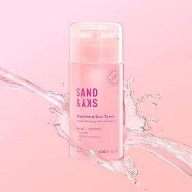 Tonique Sand & Sky Marshmallow | Tonique facial hydratant et exfoliant pour éclaircir la peau | Resserrement des pores, minim