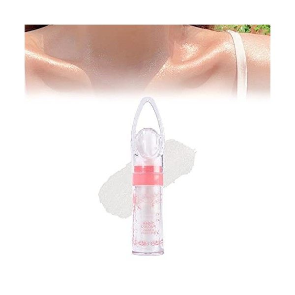 Highlight Poudre Tapotante,Shimmer Visage et Corps Surligneur Poudre Stick,Highlighter Illuminateur Stick,Bombe Paillette Che