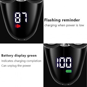 LEONYS Rasoirs électriques for Hommes Chauves, Rasoir électrique 5 en 1 for Hommes, tête Chauve, écran LED, Cheveux, Barbe, T