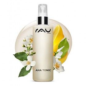 RAU AHA Tonic 200 ml - Lotion tonique visage pour les peaux impures et calleuses. Soin visage tonifiant à base de thé blanc e