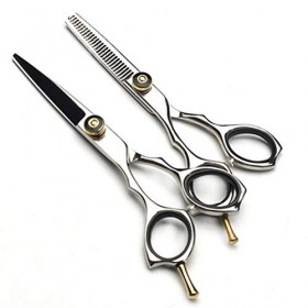 Ciseaux de coupe de cheveux de coiffeur, Ciseaux de coupe de cheveux professionnels pour gauchers, Ciseaux de coupe de cheveu