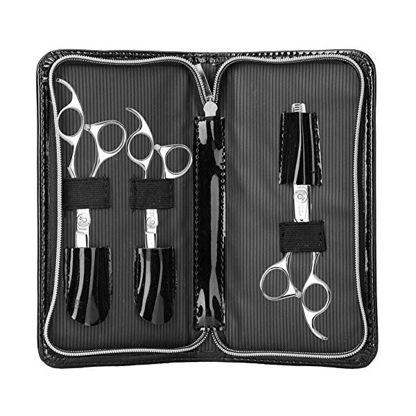 Olivia Garden Ciseaux Silkcut - Set de 3: Ciseaux 5,00" + Ciseaux 5,75" + Ciseaux à Effiler 6,00" Gaucher