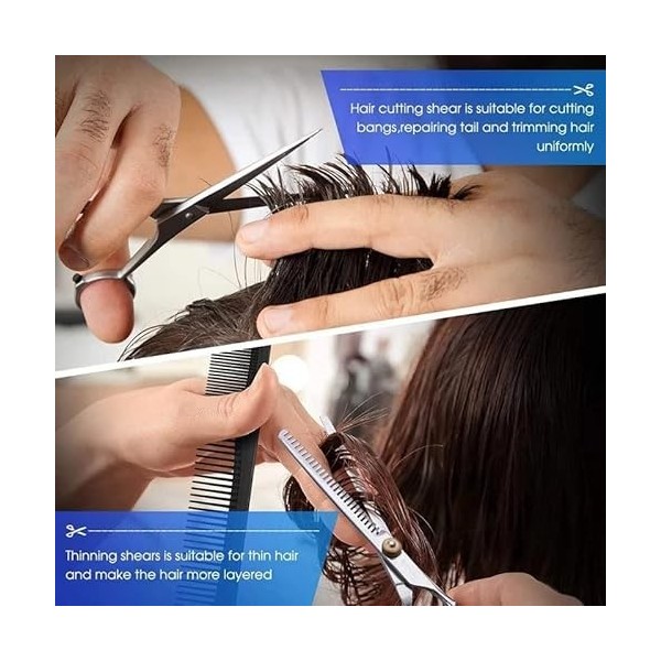 LIRUXUN Ciseaux de coiffure professionnels 5,5/6 pouces Ciseaux de cheveux Ciseaux de coiffure coupe-cisaillement doutil de 