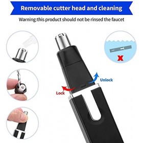 DENURA Trimage des Cheveux de loreille et du Nez Trimter Professionnel des Sourcils et Poils du Visage Ipx7 Imperméable, for