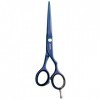 JAGUAR Ciseaux de coiffure DIAMOND E TB 5.5" | Ciseaux de coiffure en design offset | Revêtement anti-allergène bleu titane b