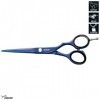 JAGUAR Ciseaux de coiffure DIAMOND E TB 5.5" | Ciseaux de coiffure en design offset | Revêtement anti-allergène bleu titane b