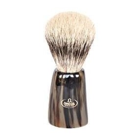 Pinceau de barbe en TASSO avec manche en corne de bœuf OMEGA 6226
