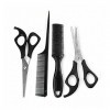 YFDM 4pcs salon professionnel coiffeur coiffeur ensemble coiffure coupe casse de coupe peigne les cisaillements de cisailleme