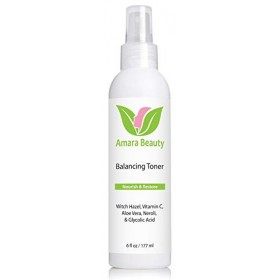 Tonique Facial avec Witch Hazel, Vitamine C, Aloe Vera Bio, Neroli et Acide Glycolique - 177 ml