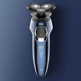 LIIAV Rasoir électrique, rasoirs électriques pour hommes, rasoir rotatif résistant à létanche humide humide sec, rasoir de v