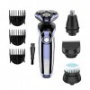 LIIAV Shavers électriques pour hommes, rasoir électrique pour hommes, humide sèche humide imperméabilisable rasage du visage 