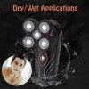 LIIAV Tête Shavers pour hommes chauves, Shavers électriques pour hommes sans fil rechargeable sèche humide, kit de toilettage