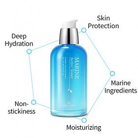 THE SKIN HOUSE since 1979 Toner Marine-Active 4,40 onces liquides, 130 ml . toner hydratant pour le visage, acide hyaluroniq