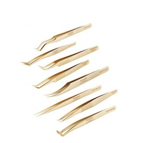 EYHLKM Extension des cils Twezers Gold Couleur