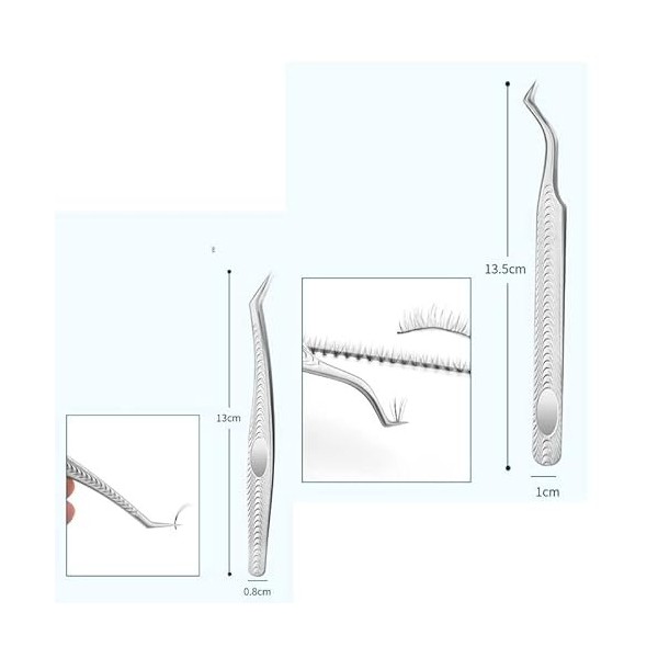 WODMB Pincettes De Précision en Acier Inoxydable en Acier Inoxydable Ligne De Vol Industriel Durable/Pointes Incurvées Pinces