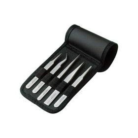 9855 Lot de 5 pinces à épiler et pointes de rechange