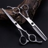 6,0 Pouces Professionnel Coiffure Barber Scissor Set Dents Plates en Acier Au Japon Ciseaux Amincissants Ciseaux Combinaison 