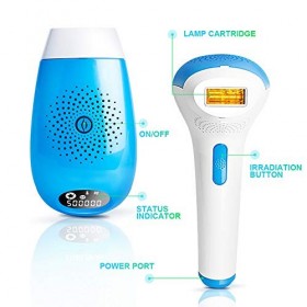 Système épilation IPL, Dispositif épilation indolore Permanent 3 en 1 Visage et Corps, 500 000 flashs épilateur Laser épilati