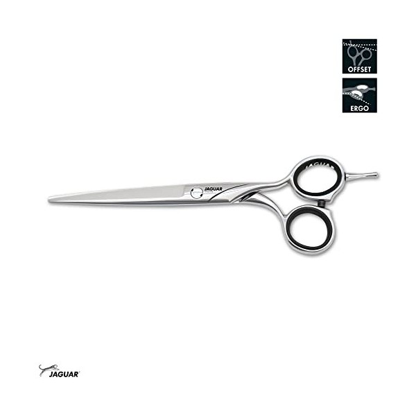 JAGUAR Ciseaux à cheveux SILENCE 5.5" | Ciseaux de coiffeur en design offset | polis | Made in Germany