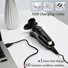 GOOFFY Rasoir électrique rasoir électrique étanche charge rapide rasoir for hommes Rechargeable rasoir électrique tondeuse à 